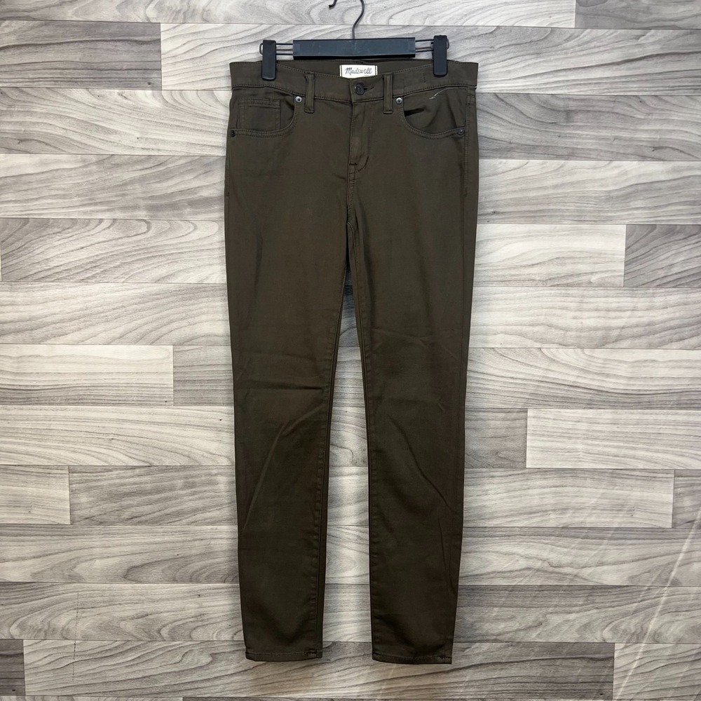 Madewell Skinny Jeans Women's Size 28 Green Denim Dark Wash 5 Pocket Stretch